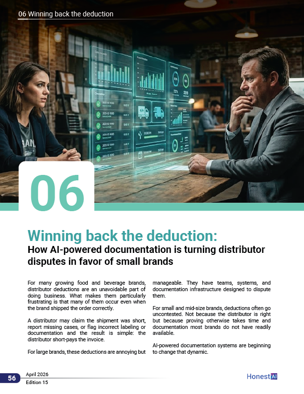 Winning Back the Deduction: How AI-Powered Documentation Is Turning Distributor Disputes in Favor of Small Brands