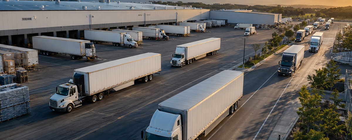 Truck fleet with AI logistics automation